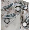 Ambesonne Floral Grommet Curtain, Neutral Pastel Grunge Abstract Pattern with Blossoming Lily Flowers, Decorative Single Panel Drapes for Bedroom Living Room, 50″ x 72″, Dark Tan and Slate Blue(Dark Tan Slate Blue)