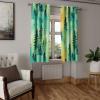 Ambesonne Floral Grommet Curtain, Neutral Pastel Grunge Abstract Pattern with Blossoming Lily Flowers, Decorative Single Panel Drapes for Bedroom Living Room, 50″ x 72″, Dark Tan and Slate Blue(Fern Green Laurel Green)
