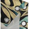 Ambesonne Floral Grommet Curtain, Neutral Pastel Grunge Abstract Pattern with Blossoming Lily Flowers, Decorative Single Panel Drapes for Bedroom Living Room, 50″ x 72″, Dark Tan and Slate Blue(Grey Charcoal Cream)