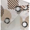 Ambesonne Floral Grommet Curtain, Neutral Pastel Grunge Abstract Pattern with Blossoming Lily Flowers, Decorative Single Panel Drapes for Bedroom Living Room, 50″ x 72″, Dark Tan and Slate Blue(Chocolate Brown Off White)
