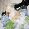 Ambesonne Floral Grommet Curtain, Neutral Pastel Grunge Abstract Pattern with Blossoming Lily Flowers, Decorative Single Panel Drapes for Bedroom Living Room, 50″ x 72″, Dark Tan and Slate Blue(Ceil Blue Amber Green)