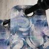 Ambesonne Floral Grommet Curtain, Neutral Pastel Grunge Abstract Pattern with Blossoming Lily Flowers, Decorative Single Panel Drapes for Bedroom Living Room, 50″ x 72″, Dark Tan and Slate Blue(Purple Dark Blue Ivory)