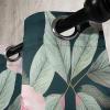 Ambesonne Floral Grommet Curtain, Neutral Pastel Grunge Abstract Pattern with Blossoming Lily Flowers, Decorative Single Panel Drapes for Bedroom Living Room, 50″ x 72″, Dark Tan and Slate Blue(Pale Pink Laurel Green)