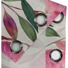 Ambesonne Floral Grommet Curtain, Neutral Pastel Grunge Abstract Pattern with Blossoming Lily Flowers, Decorative Single Panel Drapes for Bedroom Living Room, 50″ x 72″, Dark Tan and Slate Blue(Forest Green Magenta)