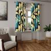 Ambesonne Floral Grommet Curtain, Neutral Pastel Grunge Abstract Pattern with Blossoming Lily Flowers, Decorative Single Panel Drapes for Bedroom Living Room, 50″ x 72″, Dark Tan and Slate Blue(Grey Charcoal Cream)
