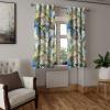 Ambesonne Floral Grommet Curtain, Neutral Pastel Grunge Abstract Pattern with Blossoming Lily Flowers, Decorative Single Panel Drapes for Bedroom Living Room, 50″ x 72″, Dark Tan and Slate Blue(Grey Blue Eggshell)