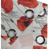 Ambesonne Floral Grommet Curtain, Neutral Pastel Grunge Abstract Pattern with Blossoming Lily Flowers, Decorative Single Panel Drapes for Bedroom Living Room, 50″ x 72″, Dark Tan and Slate Blue(Off White Vermilion)