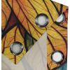 Ambesonne Floral Grommet Curtain, Neutral Pastel Grunge Abstract Pattern with Blossoming Lily Flowers, Decorative Single Panel Drapes for Bedroom Living Room, 50″ x 72″, Dark Tan and Slate Blue(Mustard Vermilion)
