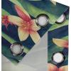 Ambesonne Floral Grommet Curtain, Neutral Pastel Grunge Abstract Pattern with Blossoming Lily Flowers, Decorative Single Panel Drapes for Bedroom Living Room, 50″ x 72″, Dark Tan and Slate Blue(Fern Green Pale Yellow)