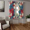 Ambesonne Floral Grommet Curtain, Neutral Pastel Grunge Abstract Pattern with Blossoming Lily Flowers, Decorative Single Panel Drapes for Bedroom Living Room, 50″ x 72″, Dark Tan and Slate Blue(Cadet Blue Cream Ruby)