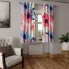 Ambesonne Floral Grommet Curtain, Neutral Pastel Grunge Abstract Pattern with Blossoming Lily Flowers, Decorative Single Panel Drapes for Bedroom Living Room, 50″ x 72″, Dark Tan and Slate Blue(Dark Coral Violet Blue)