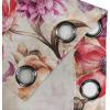 Ambesonne Floral Grommet Curtain, Neutral Pastel Grunge Abstract Pattern with Blossoming Lily Flowers, Decorative Single Panel Drapes for Bedroom Living Room, 50″ x 72″, Dark Tan and Slate Blue(Peach Fuchsia Dark Coral)