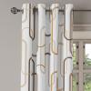 Ambesonne Floral Grommet Curtain, Neutral Pastel Grunge Abstract Pattern with Blossoming Lily Flowers, Decorative Single Panel Drapes for Bedroom Living Room, 50″ x 72″, Dark Tan and Slate Blue(Taupe Tan Coconut)