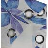 Ambesonne Floral Grommet Curtain, Neutral Pastel Grunge Abstract Pattern with Blossoming Lily Flowers, Decorative Single Panel Drapes for Bedroom Living Room, 50″ x 72″, Dark Tan and Slate Blue(Ivory Cobalt Blue)