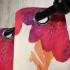 Ambesonne Floral Grommet Curtain, Neutral Pastel Grunge Abstract Pattern with Blossoming Lily Flowers, Decorative Single Panel Drapes for Bedroom Living Room, 50″ x 72″, Dark Tan and Slate Blue(Eggshell Dark Coral)