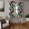 Ambesonne Floral Grommet Curtain, Neutral Pastel Grunge Abstract Pattern with Blossoming Lily Flowers, Decorative Single Panel Drapes for Bedroom Living Room, 50″ x 72″, Dark Tan and Slate Blue(Fern Green Pale Yellow)