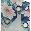 Ambesonne Floral Grommet Curtain, Neutral Pastel Grunge Abstract Pattern with Blossoming Lily Flowers, Decorative Single Panel Drapes for Bedroom Living Room, 50″ x 72″, Dark Tan and Slate Blue(Off White Vermilion Teal)