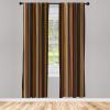 Ambesonne Abstract Window Curtains, Retro Vertical Striped Background in Different Shades of Earthen Tones Image, Lightweight Decorative 2-Panel Set & Rod Pocket, Pair of – 28″ x 95″, Tan Brown