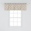 Ambesonne Geometric Window Valance, Modern Neutral Style Pattern of Abstract Ornamental Triangles Print, Curtain Valance for Kitchen Bedroom Decor with Rod Pocket, 42″ x 18″, Pale Sepia and White