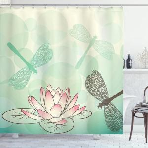 Ambesonne Anchor Shower Curtain, Marine Sailing Sea Symbol and Grungy Rustic Planks in a Neutral Camo Tone, Cloth Fabric Drape for Sea Themed Bathroom Decor Set with Hooks, 69″ W x 75″ L, Green Khaki(Seafoam Ivory)