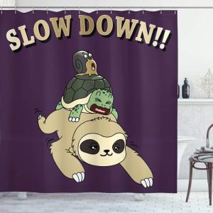 Ambesonne Anchor Shower Curtain, Marine Sailing Sea Symbol and Grungy Rustic Planks in a Neutral Camo Tone, Cloth Fabric Drape for Sea Themed Bathroom Decor Set with Hooks, 69″ W x 75″ L, Green Khaki(Plum Dark Eggshell)