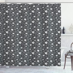Ambesonne Anchor Shower Curtain, Marine Sailing Sea Symbol and Grungy Rustic Planks in a Neutral Camo Tone, Cloth Fabric Drape for Sea Themed Bathroom Decor Set with Hooks, 69″ W x 75″ L, Green Khaki(Charcoal Grey White)