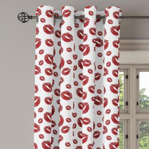 Ambesonne Brown Grommet Curtain, Batik Parang Barong Diagonal Pattern Indonesian Culture and Art Design, Decorative 2-Panel Window Drapes for Bedroom Living Room, 50″ x 84″, Brown Apricot Caramel(Ruby and White)