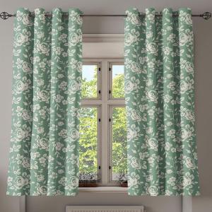 Ambesonne Brown Grommet Curtain, Batik Parang Barong Diagonal Pattern Indonesian Culture and Art Design, Decorative 2-Panel Window Drapes for Bedroom Living Room, 50″ x 84″, Brown Apricot Caramel(Reseda Green Cream)