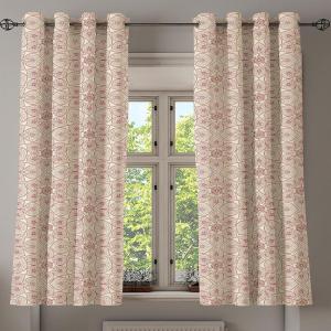 Ambesonne Brown Grommet Curtain, Batik Parang Barong Diagonal Pattern Indonesian Culture and Art Design, Decorative 2-Panel Window Drapes for Bedroom Living Room, 50″ x 84″, Brown Apricot Caramel(Dark Coral Beige)