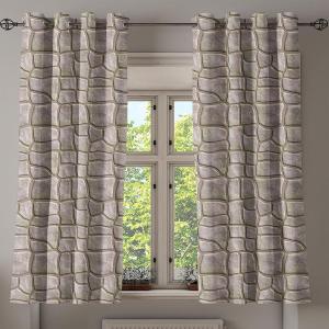 Ambesonne Exotic Grommet Curtain, Minimal Neutral Animal Print with Tiger Silhouettes Pattern Jungle Cat, Decorative Single Panel Drapes for Bedroom Living Room, 50″ x 96″, Eggshell Warm Taupe Tan(Pale Grey Camel)