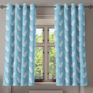 Ambesonne Exotic Grommet Curtain, Minimal Neutral Animal Print with Tiger Silhouettes Pattern Jungle Cat, Decorative Single Panel Drapes for Bedroom Living Room, 50″ x 96″, Eggshell Warm Taupe Tan(Sky Blue Blush)