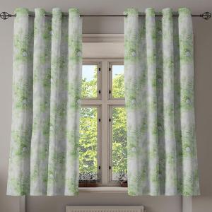Ambesonne Exotic Grommet Curtain, Minimal Neutral Animal Print with Tiger Silhouettes Pattern Jungle Cat, Decorative Single Panel Drapes for Bedroom Living Room, 50″ x 96″, Eggshell Warm Taupe Tan(Pale Grey Lime Green)