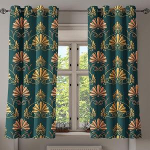 Ambesonne Exotic Grommet Curtain, Minimal Neutral Animal Print with Tiger Silhouettes Pattern Jungle Cat, Decorative Single Panel Drapes for Bedroom Living Room, 50″ x 96″, Eggshell Warm Taupe Tan(Salmon Earth Yellow)