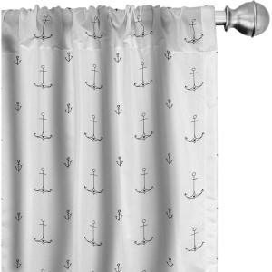 Ambesonne Mexican Window Curtains Pack of 2, Colorful Nature Inspired Pattern Birds Flowers Leaves and Dots Creativity, Lightweight Set with Rod Pocket, 4 Panels of – 28″ x 84″, Red Cream(Charcoal Grey)