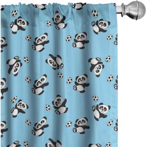 Ambesonne Mexican Window Curtains Pack of 2, Colorful Nature Inspired Pattern Birds Flowers Leaves and Dots Creativity, Lightweight Set with Rod Pocket, 4 Panels of – 28″ x 84″, Red Cream(White Aqua)