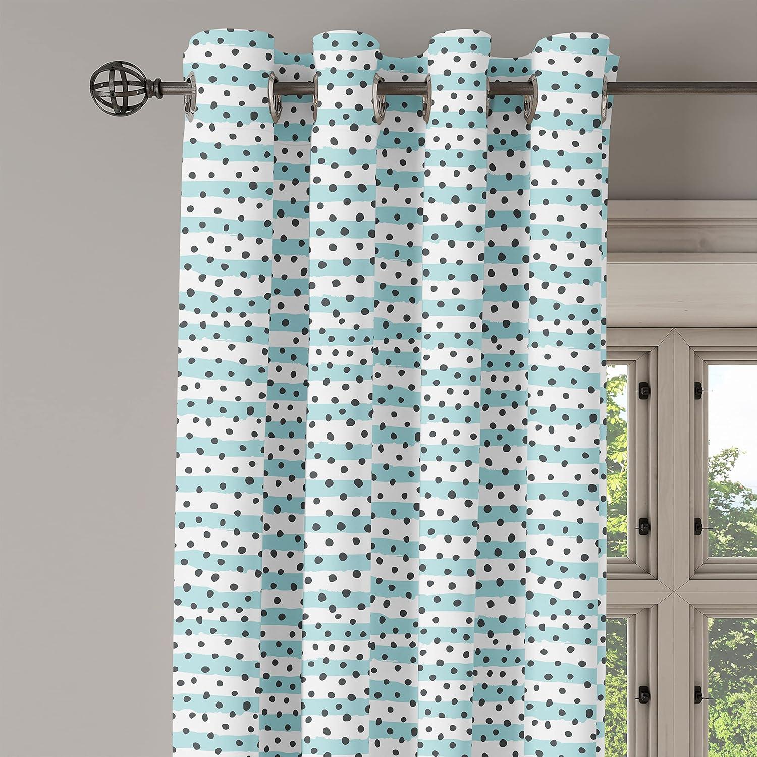 imageAmbesonne Retro Grommet Curtain Abstract Ornament with Vertical Wavy Lines Curvy Old Fashioned Geometrical Tile Decorative 2Panel Window Drapes for Bedroom Living Room 50quot x 96quot Taupe and BeigeCharcoal Grey Pale Blue