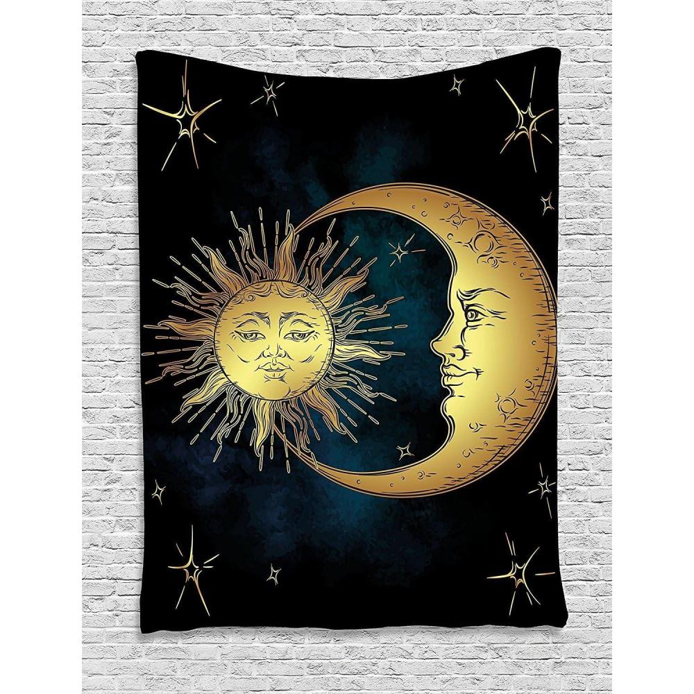 imageAmbesonne Modern Tapestry Balcony Porch Sea Ocean View in Trinidad and Tobago Island Tropic Photo Image Art Wide Wall Hanging for Bedroom Living Room Dorm 80quot X 60quot Sea BlueNavy Yellow