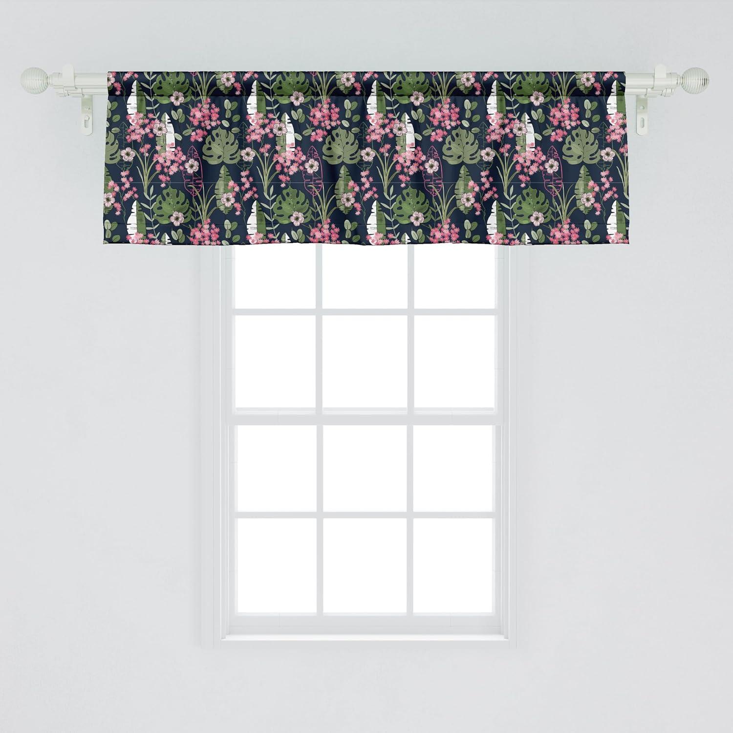 imageAmbesonne Abstract Window Valance Pack of 2 Simplistic Pattern of Hand Drawn Thin Line Whirlpool Circles in Neutral Tone Rod Pocket Curtain Valances for Kitchen Bedroom 42quot X 12quot Pale Taupe WhiteOlive Green Pale Pink