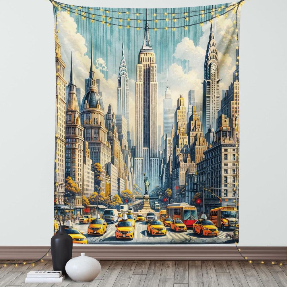 imageAmbesonne Classic Tapestry Extravagant Hall with Oceanic and Neutral Color Details Room View Print Wall Hanging for Bedroom Living Room Dorm Decor 40quot X 60quot Coconut and Sea BlueOrange Ecru Cadet Blue