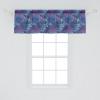 Ambesonne Abstract Window Valance Pack of 2, Ocean Inspired Graphic Paisley Swirled Hand Drawn Art Print, Rod Pocket Curtain Valances for Kitchen Bedroom, 54″ X 18″, Purple Blue