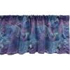 Ambesonne Abstract Window Valance Pack of 2, Ocean Inspired Graphic Paisley Swirled Hand Drawn Art Print, Rod Pocket Curtain Valances for Kitchen Bedroom, 54″ X 18″, Purple Blue