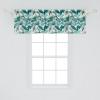 Ambesonne Abstract Window Valance Pack of 2, Simplistic Pattern of Hand Drawn Thin Line Whirlpool Circles in Neutral Tone, Rod Pocket Curtain Valances for Kitchen Bedroom, 42″ X 12″, Pale Taupe White(Teal Seafoam)