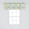 Ambesonne Abstract Window Valance Pack of 2, Simplistic Pattern of Hand Drawn Thin Line Whirlpool Circles in Neutral Tone, Rod Pocket Curtain Valances for Kitchen Bedroom, 42″ X 12″, Pale Taupe White(Pale Blue and Multicolor)
