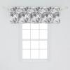Ambesonne Abstract Window Valance Pack of 2, Simplistic Pattern of Hand Drawn Thin Line Whirlpool Circles in Neutral Tone, Rod Pocket Curtain Valances for Kitchen Bedroom, 42″ X 12″, Pale Taupe White(Grey White)