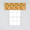 Ambesonne Abstract Window Valance Pack of 2, Simplistic Pattern of Hand Drawn Thin Line Whirlpool Circles in Neutral Tone, Rod Pocket Curtain Valances for Kitchen Bedroom, 42″ X 12″, Pale Taupe White(Marigold Army Green)