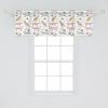 Ambesonne Abstract Window Valance Pack of 2, Simplistic Pattern of Hand Drawn Thin Line Whirlpool Circles in Neutral Tone, Rod Pocket Curtain Valances for Kitchen Bedroom, 42″ X 12″, Pale Taupe White(White Multicolor)
