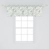 Ambesonne Abstract Window Valance Pack of 2, Simplistic Pattern of Hand Drawn Thin Line Whirlpool Circles in Neutral Tone, Rod Pocket Curtain Valances for Kitchen Bedroom, 42″ X 12″, Pale Taupe White(Reseda Green Multicolor)