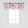 Ambesonne Abstract Window Valance Pack of 2, Simplistic Pattern of Hand Drawn Thin Line Whirlpool Circles in Neutral Tone, Rod Pocket Curtain Valances for Kitchen Bedroom, 42″ X 12″, Pale Taupe White(Rose Dark Salmon)