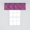 Ambesonne Abstract Window Valance Pack of 2, Simplistic Pattern of Hand Drawn Thin Line Whirlpool Circles in Neutral Tone, Rod Pocket Curtain Valances for Kitchen Bedroom, 42″ X 12″, Pale Taupe White(Purple Burnt Sienna)