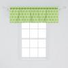 Ambesonne Abstract Window Valance Pack of 2, Simplistic Pattern of Hand Drawn Thin Line Whirlpool Circles in Neutral Tone, Rod Pocket Curtain Valances for Kitchen Bedroom, 42″ X 12″, Pale Taupe White(Lime Green and White)